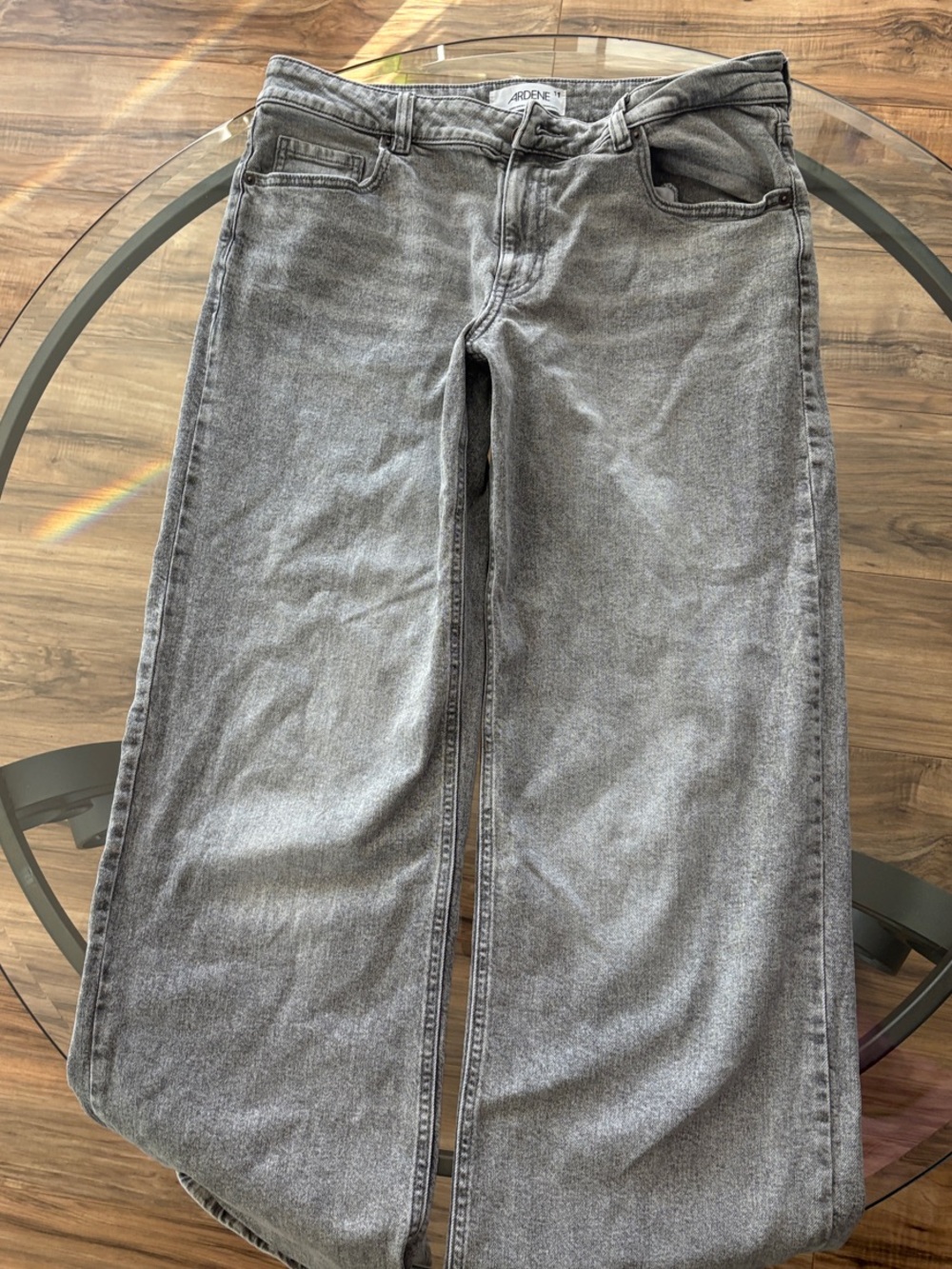 Ardene Wide-Leg Gray Washed Jeans